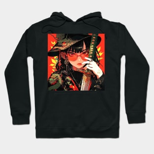 Samurai anime girl Hoodie